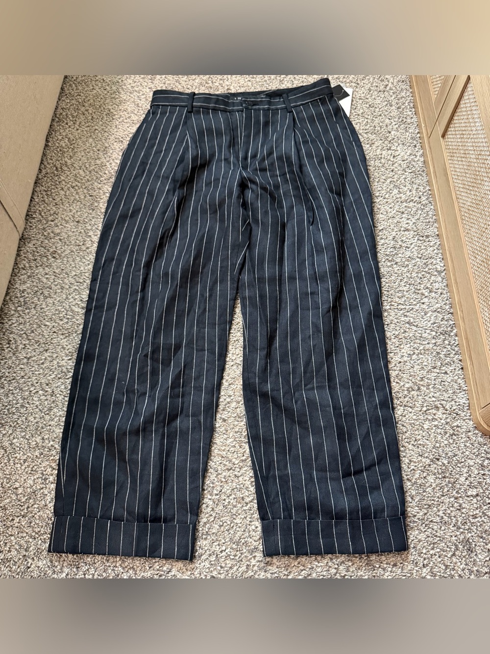 Ralph Lauren Women’s Black Pinstripe Dress Pants Resort 23 Size 4 NWT